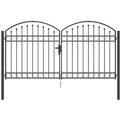 Image of vidaXL Fence gate Other Grey 300 x 150 cm Steel
