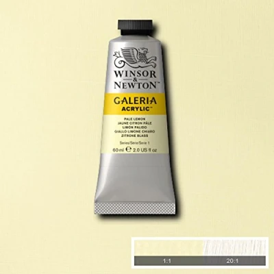 Image of Winsor &amp; Newton Galeria Acrylic Paint Medium Tube 60ml AVAILABLE (Pale Lemon)