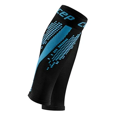 Image of CEP NIGHTTECH calf sleeves REDESIGN for men Reflective in blue size V