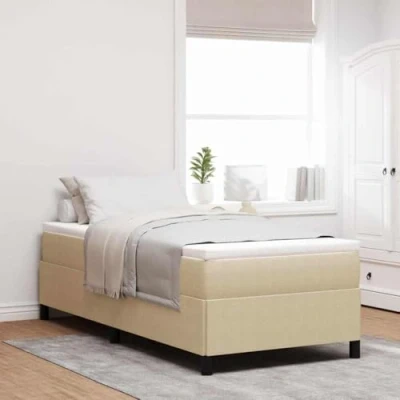 Image of vidaXL Sage Bed Frame Natural Wood Lightweight Platform for Bedroom 100 x 200 cm