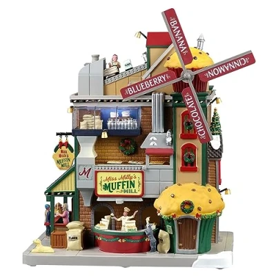 Image of Lemax 35020 UK Caddington Village Sights &amp; Sounds: Miss Milly&#039;s Muffin Mill