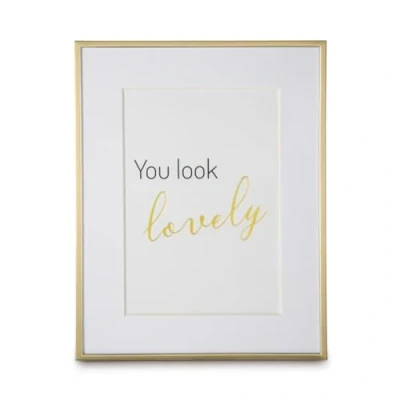 Image of Hama Picture Frame 13 x 18 cm (Portrait Frame, Portrait Format, Landscape for Hanging, Standing, Stand, Velvet, Glass Pane, with Mount, Size cm), Gold