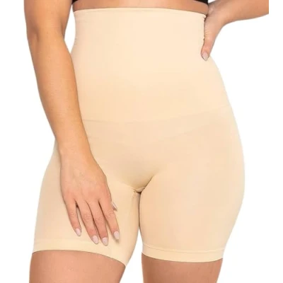Image of Conturve Shapewear High Waisted Body Shaper Shorts Tummy Control for Women, Women Waist Controls Knickers, Anti Chafing (Beige, 3XL)