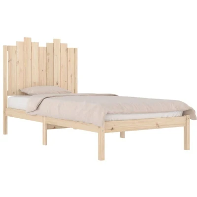 Image of vidaXL 3103768 Bed Frame without Mattress Solid Wood 100x200 cm (810007+818455)