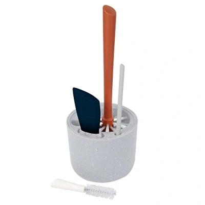 Image of Boon MOD Baby Bottle Brushes for Cleaning — 4 Count Sage Includes Cleaner Brush, Straw Nipple Brush and Detail Essentials