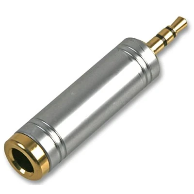 Image of Pro Signal PSG03193 Adaptor, 6.35mm Stereo Socket to 3.5mm Plug