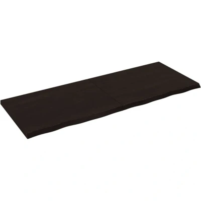 Image of vidaXL Table Top Dark Brown 160x60x(2 4) cm Treated Solid Wood Oak