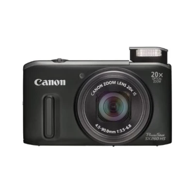 Image of Canon Powershot SX260 HS Digital Camera Black (12.1 MP, 20x Optical Zoom) 3.0 Inch LCD (Renewed)