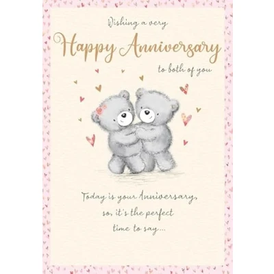 Image of Regal Publishing Anniversary Card, Wishing a Very Happy To You Both 9 x 6 inches