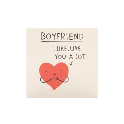 Image of UK Greetings Valentine&#039;s Day Card For Boyfriend Cute Smiley Heart Design