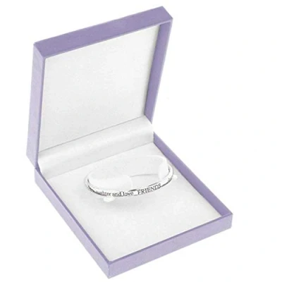 Image of equilibrium Friends Share Memories, Laughter and Love&#039; Silver Plated Bangle(Size: One size)