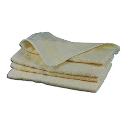 Image of Gözze Set of 4 Guest Towels, Soft and Absorbent, 100% Cotton, 30 x cm Vanilla
