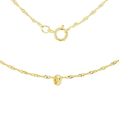 Image of Carissima Gold Women&#039;s 9ct Yellow 3.5mm Ring Twisted Curb Chain 41cm/16&quot;