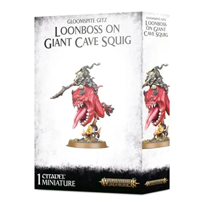 Image of Games Workshop Warhammer Age of Sigmar Gloomspite Gitz: Loonboss On Giant Cave Squig
