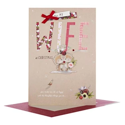 Image of Hallmark 25493718 Wife Medium Christmas Card &quot;Lovely You&quot;
