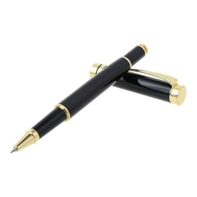 Image of Signature Pen Rolling Ball Pen, Quick Drying Ink 0.5mm Fine Point Rollerball Straight Liquid Gel for Writing