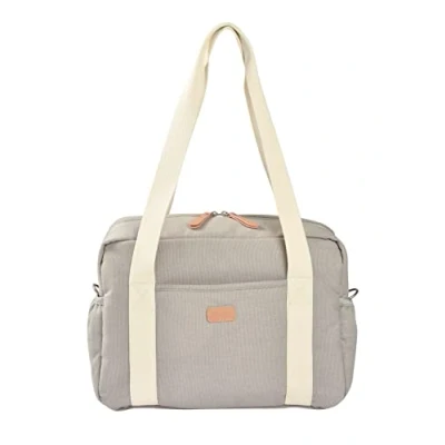 Image of BÉABA, Baby Diaper Bag, Multiple Compartments, 10Pockets, Trolley Zipper, Shoulder Strap, Cooler Pouch, Changing Mat, Water Repellent, Capacity 16L, Bag Paris, Pearl Grey