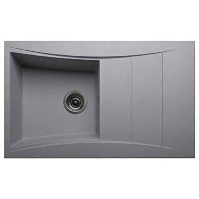Image of Astini Xeron 1.0 Bowl Grey SMC Synthetic Reversible Kitchen Sink &amp; Waste