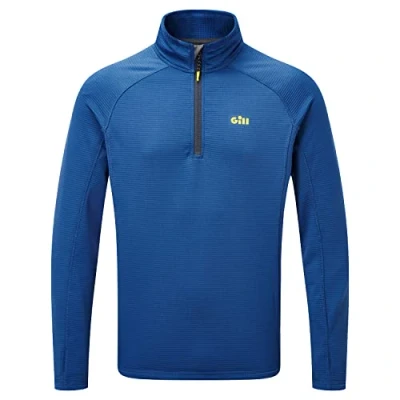 Image of Gill Mens OS Thermal Zip Neck Long Sleeve Top (Atlantic Blue, XXL)