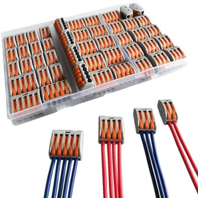 Image of Conductor Compact Connectors, Premium PCT 212/213/214/215 Lever Nut Assortment Pack, Terminal Block Wire Push Cable Connector (2 Port 14Pcs 3 4 10pcs 5 8Pcs)