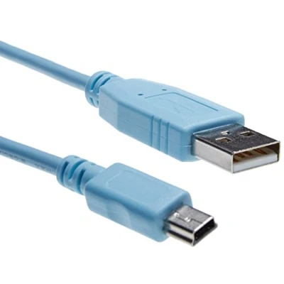 Image of Cisco USB A to Mini B CONSOLE Cable, 6 Feet, Compatible 900 Series Routers and 1000, 2520, 2960, 6800ia 3010 Ethernet Switches, 90 Day Limited Warranty (CAB USB=)