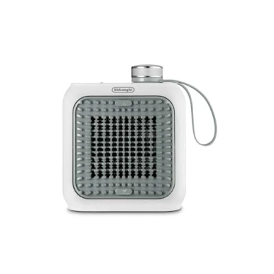 Image of De&#039;Longhi Capsule Desk HFX10B03.GR, Ceramic Fan Heater, Quiet Mini Heater with Functional Design, Orientable Grid, Safety Thermostat, Small and Portable Ideal for Desk, 350W, Green