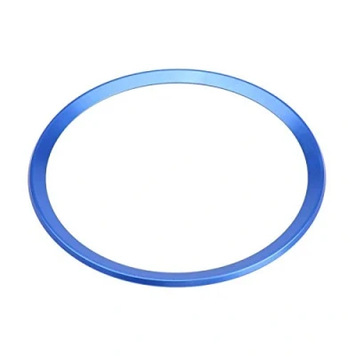 Image of Steering Wheel Cover Trim, Aluminum Alloy Car Ring Trim for A1 A3 A4 A5 A6 Q3 Q5 [Blue]