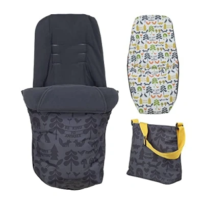 Image of Cosatto Giggle Accessory Pack Change Bag &amp; All Season Footmuff, Nature Trail