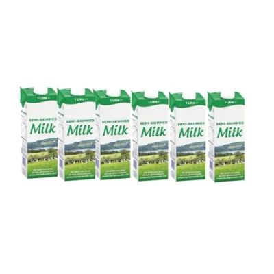 Image of Lakeland Dairies Semi Skimmed Milk 6 Pack of 1Ltr l Long Life Delicious &amp; High in Protein