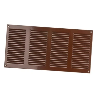Image of 400x200mm / 16x8&quot; inch Brown Metal Air Vent Grille Cover with Insect Mesh Ventilation