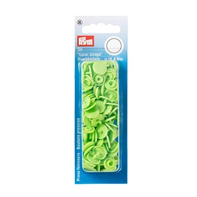 Image of Prym 393144 Sew Free Popper Color Snaps Round Apple Plastic 12.4 mm, 12,4 mm