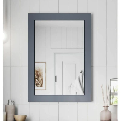 Image of Artis Gloss Grey 500 x 700mm Framed Bathroom Mirror