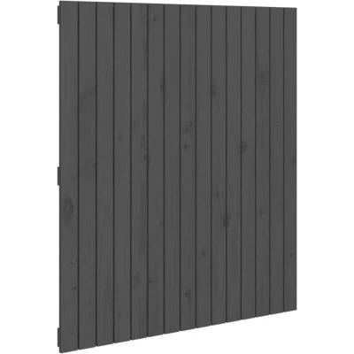 Image of vidaXL Wall Headboard Grey 95.5x3x110 cm Solid Wood Pine