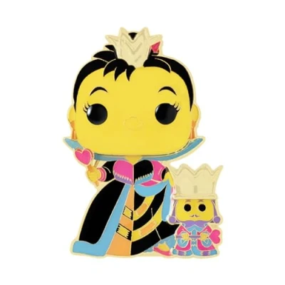 Image of Funko Pop! Large Enamel Pin Disney Alice: Queen Of Hearts and King Alice In Wonderland Pins Cute Collectable Novelty Brooch for Backpacks &amp; Bags Gift Idea Movies Fans