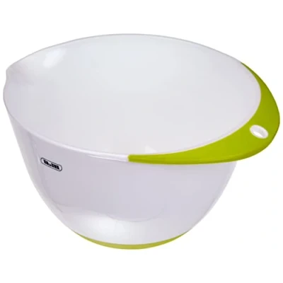 Image of Ibili Mixing Bowl with Non Slip Base, White/Green, 18 cm