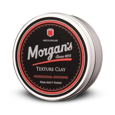 Image of Morgan&#039;s Pomade Texture Clay, Strong Hold, Matte Finish Hair Styling Clay for Men, Ideal Thick Hair, Texturised and Messy Styles 75ml