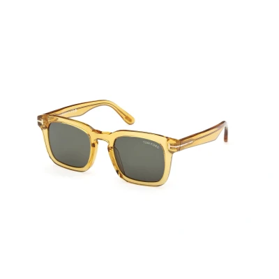 Image of TOM FORD Man FT0751 DAX 39N Sunglasses Acetate Yellow Green Squared Normal