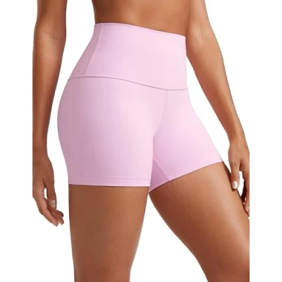 Image of CRZ Yoga Womens Butterluxe 4&#039;&#039; Shorts High Waisted Workout Gym Leggings Running Spandex Biker Vita Pink 8