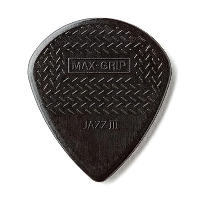 Image of Jim Dunlop 471P3S Jz 6 Nylon Max Grip Guitar Pick in Player Pack, Black