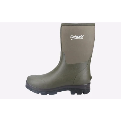 Image of Cotswold Mens Kensington Wellingtons Green Leather Size UK 12