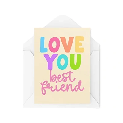 Image of Funny Novelty Greeting Cards Love You Best Friend Birthday Girlfriend Thinking Of Banter Joke CBH1292