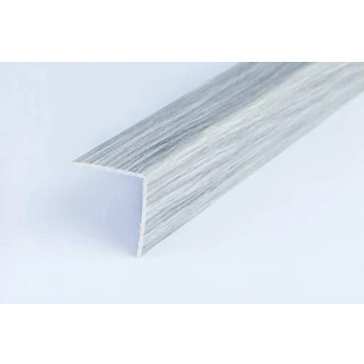 Image of Wood Effect Plastic PVC Corner 90 Degree 2.5 Meters Angle Trim Wall Edge Protector Various Sizes by TMW Profiles (40mm x 40mm 2.5M, Ash Tree)