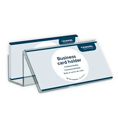 Image of Europel Business Card Holder, Crystal Clear Acrylic, 30mm, Counter, 350091