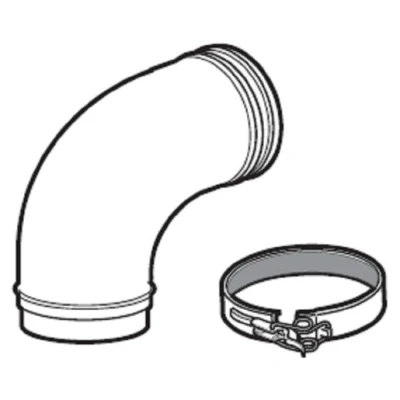 Image of Ideal Boilers Evomax 90 Degree Elbow Kit 80mm X 125mm 213259