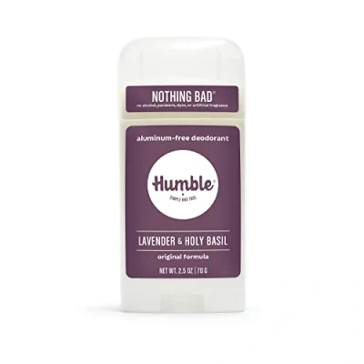 Image of Humble All Natural Deodorant, Aluminum and Paraben Free, Cruelty Free Men Women Deodorant Essential Lavender Holy Basil 1 Pack