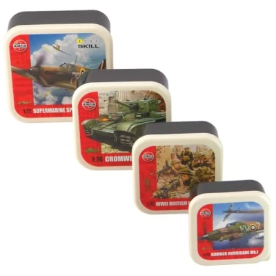 Image of That&#039;s Crackers! Airfix Planes Set of 4 Plastic Snack Tubs/Lunch Boxes Gift Idea