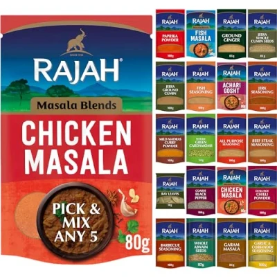 Image of Chicken Masala by Rajah Spices 5 x 80g or Pick Any