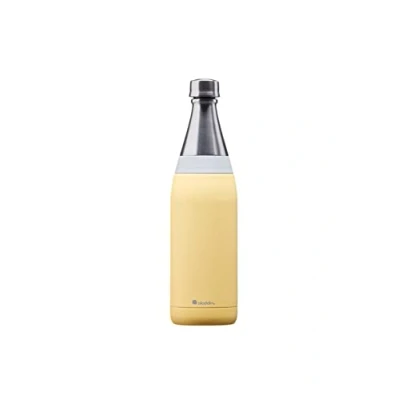 Image of Aladdin Fresco Thermavac Stainless Steel Water Bottle 0.6L Lava Black Leakproof Keeps Cold for + 10 Hours BPA Free Dishwasher Safe Reusable Thermos Flask with Durable Finish