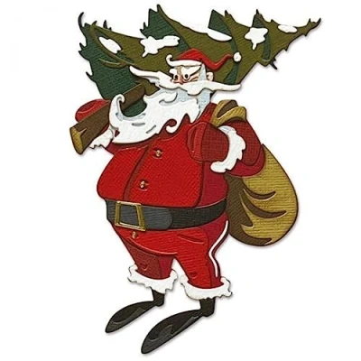 Image of Sizzix Thinlits Die Set 18PK Woodland Santa, Colorize by Tim Holtz, 665573, Multicolour, One Size