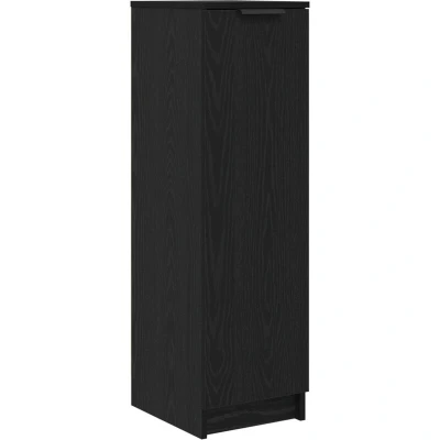 Image of vidaXL Black Oak Shoe Cabinet 29.5 x 35 100.5 cm Made of Engineered Wood